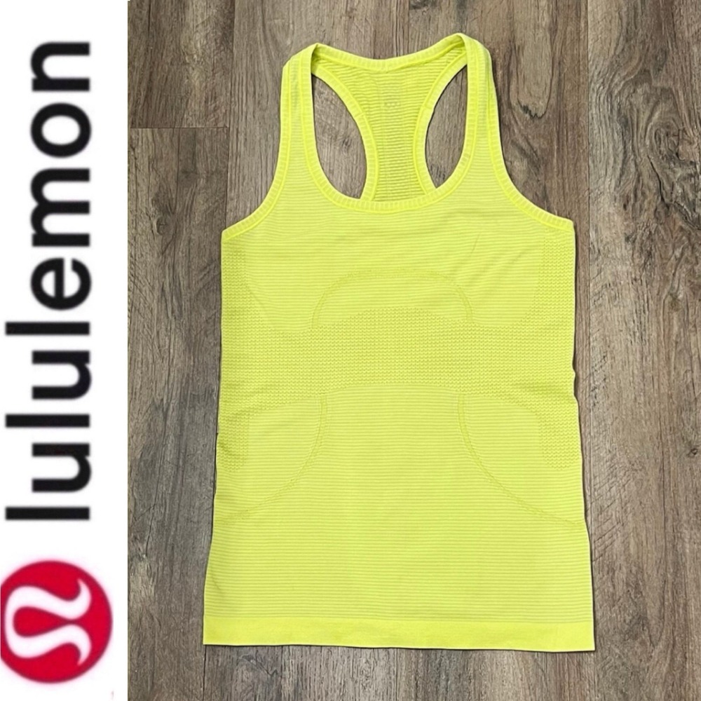 Lululemon Women's Yellow Swiftly Tech Racerback Tank Top Size 4